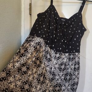 Torrid Black and White Floral Dress